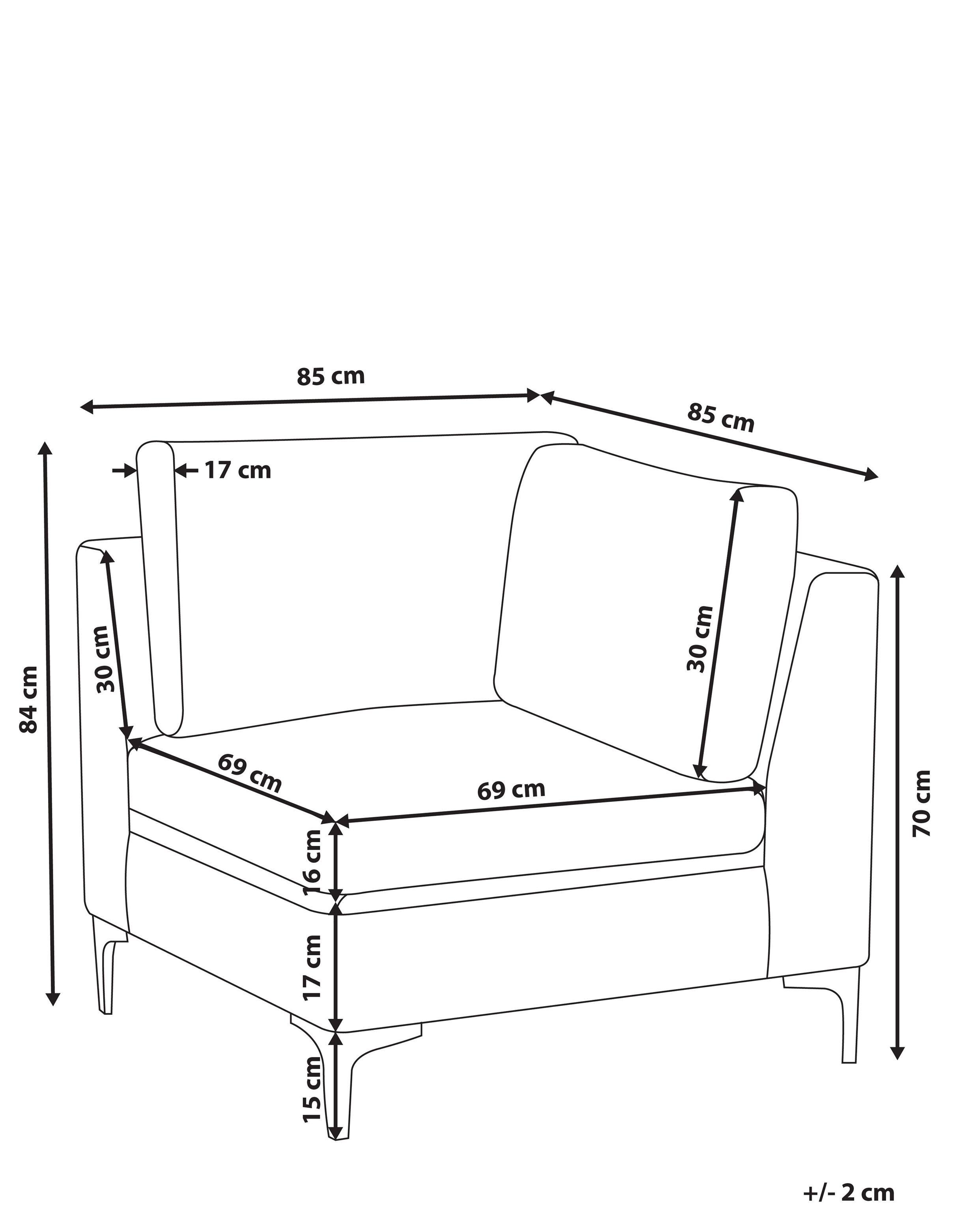 Beliani Module d'angle en Velours Moderne EVJA  