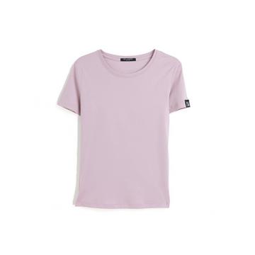 Grand T-shirt en coton à col rond 160G