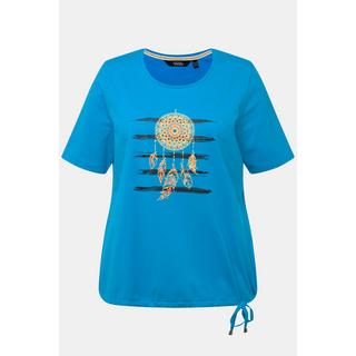 Ulla Popken  T-shirt classica con acchiappasogni, scollo a girocollo e mezze maniche 