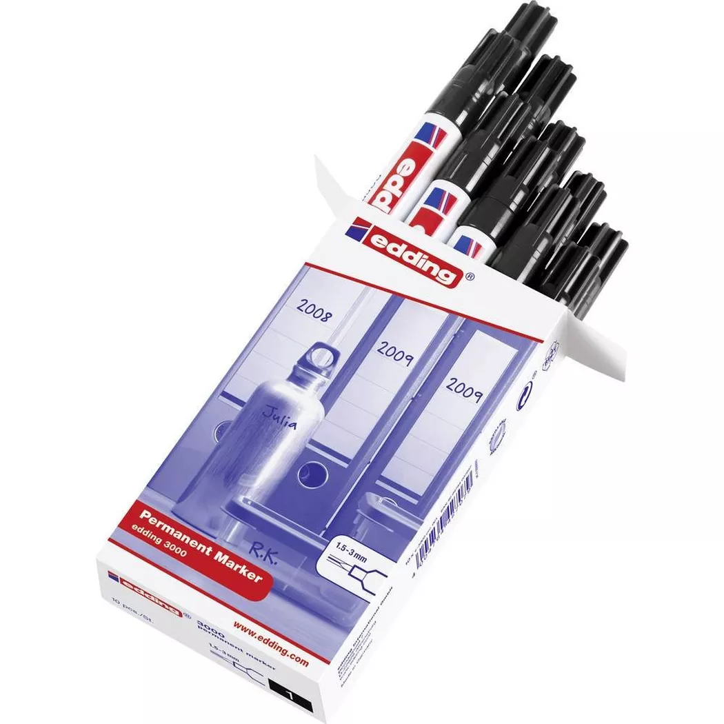 Edding - Marqueur permanent 10 pièces/pack