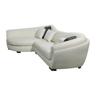 LINEA SOFA Canapé d'angle cuir de buffle 5 places CAIPI Ivoire Angle gauche  