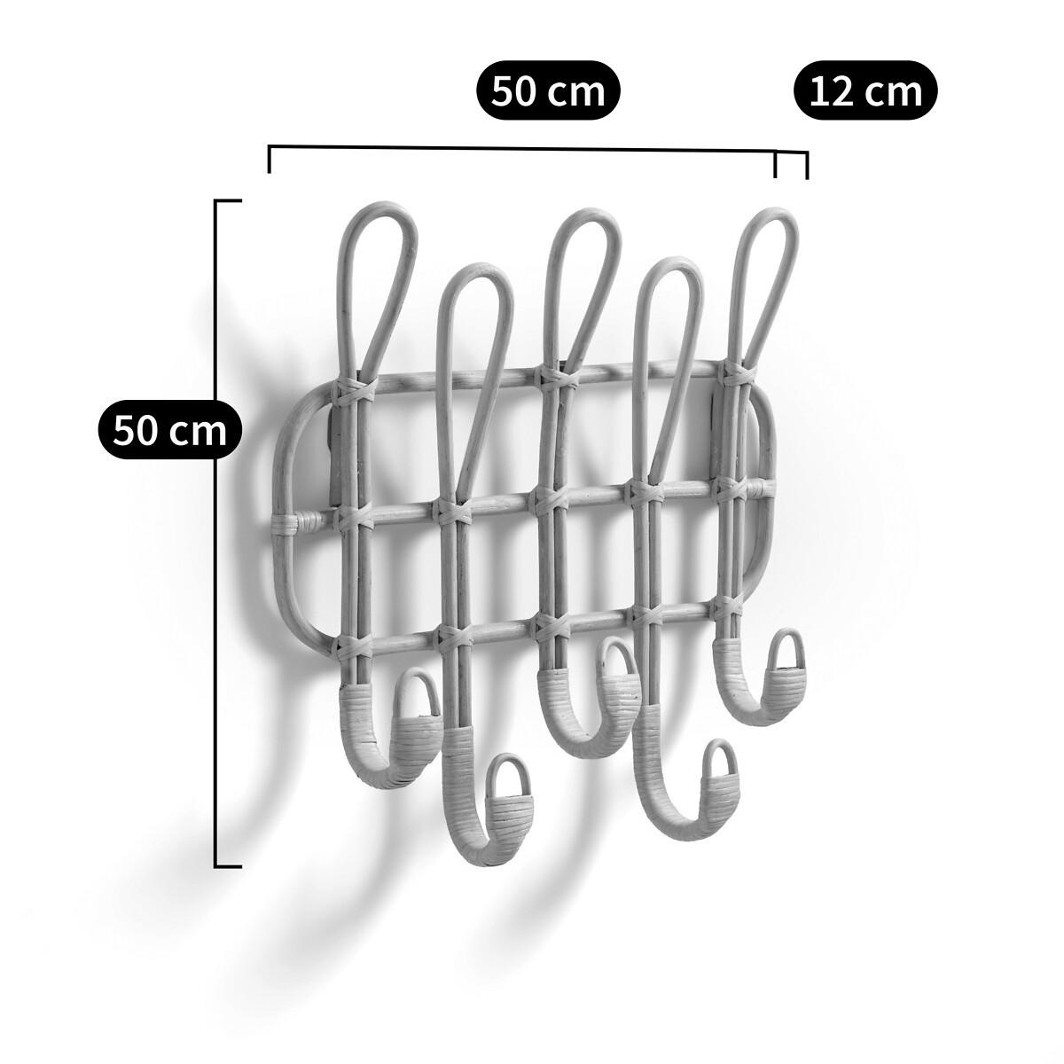 La Redoute Intérieurs Patère 5 double crochets rotin  