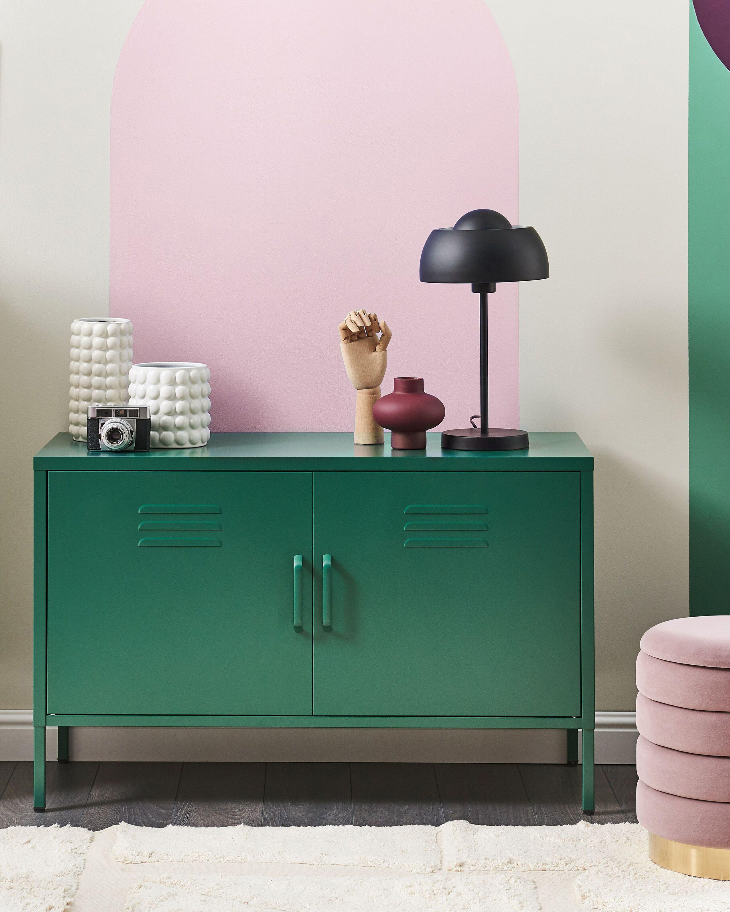 Beliani Meuble de rangement en Acier Moderne URIA  