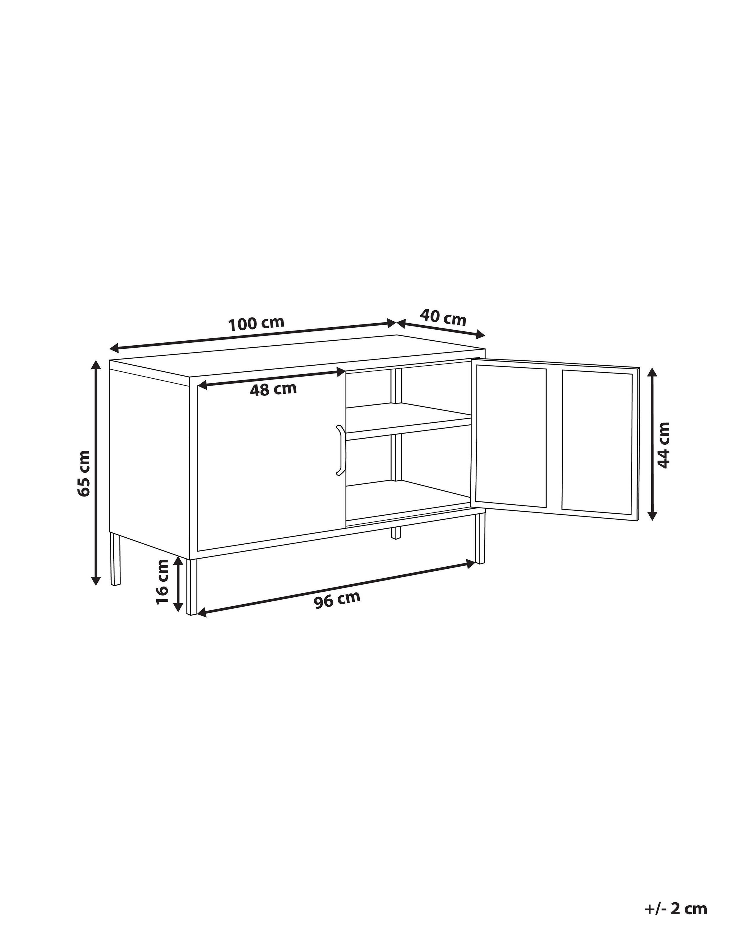 Beliani Commode 2 portes en Acier Moderne URIA  