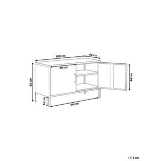 Beliani Commode 2 portes en Acier Moderne URIA  