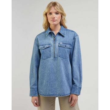 Jeanshemden Zip Popover Shirt