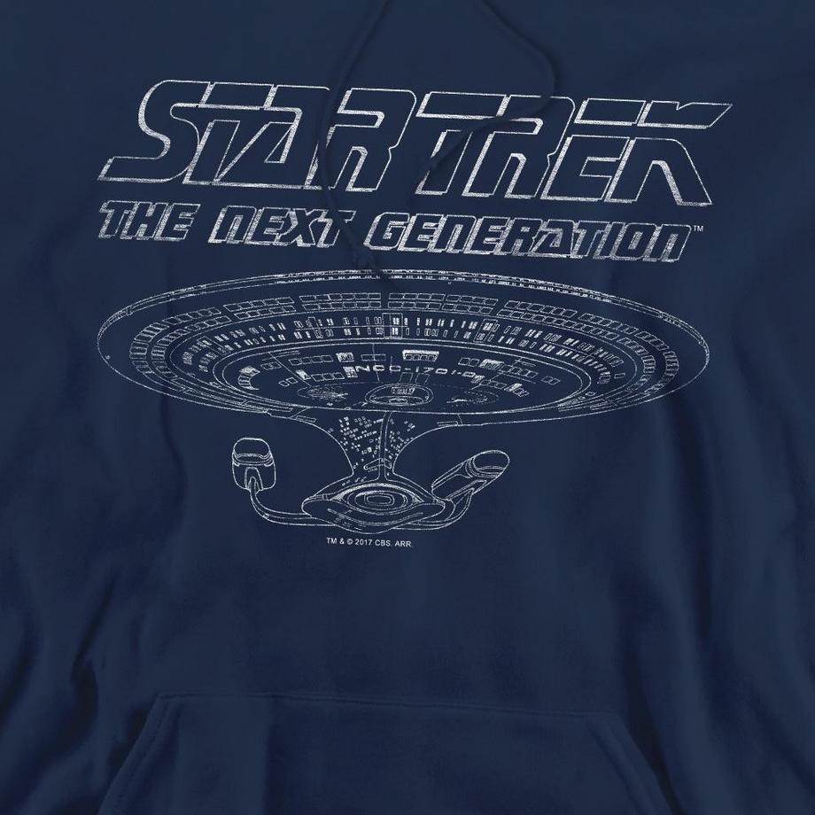 Star Trek Star Trek The Next Generation Enterprise Felpa con cappuccio  