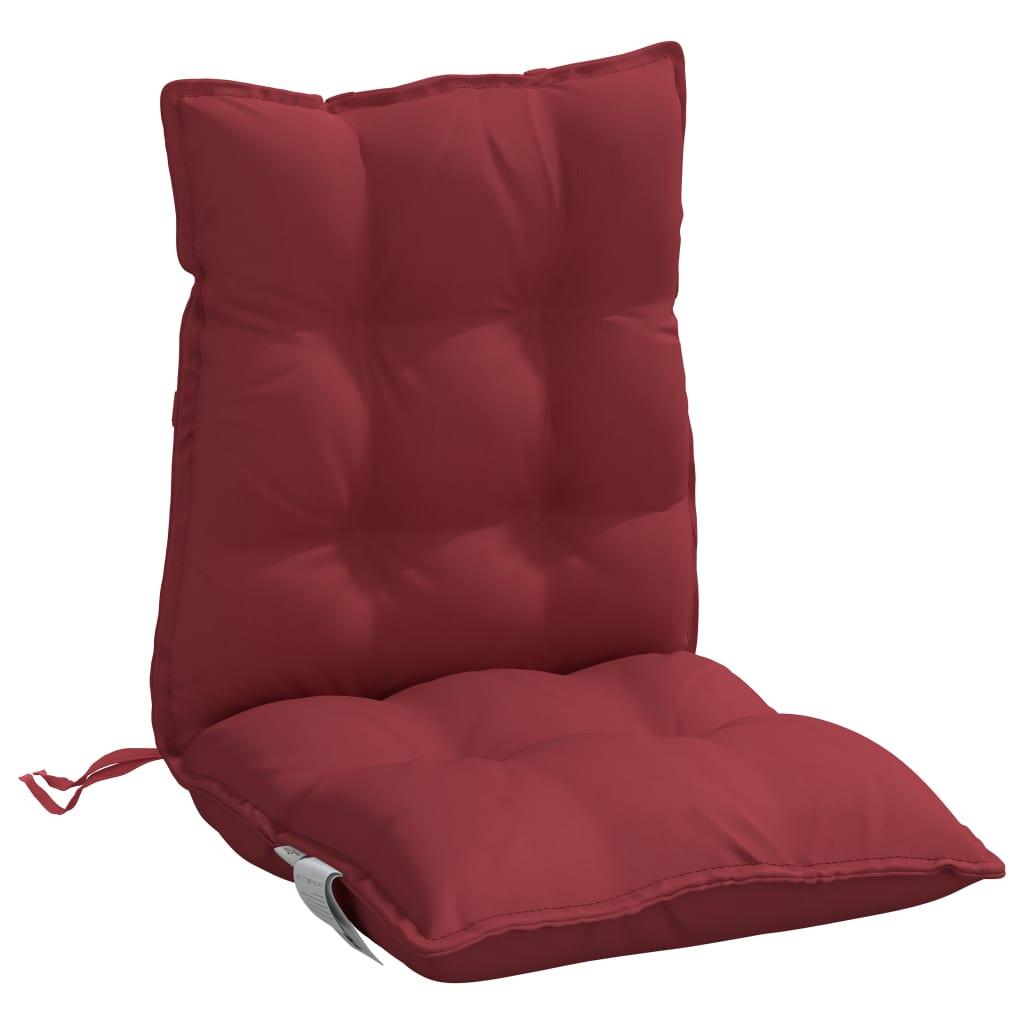 VidaXL Coussin de chaise à dossier bas tissu  