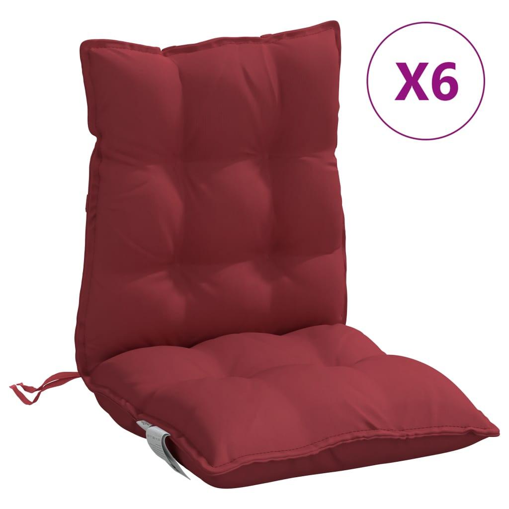 VidaXL Coussin de chaise à dossier bas tissu  