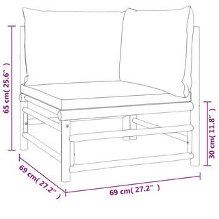 VidaXL Garten-lounge-set bambus  