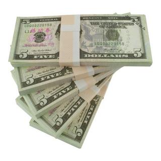 Gameloot  Falschgeld - 5 US-Dollar (100 Banknoten) 