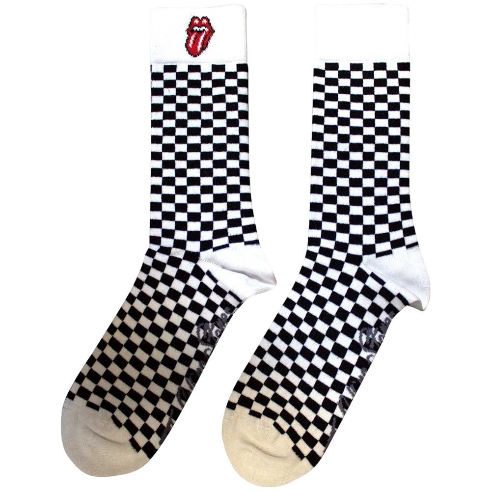 The Rolling Stones Karierte Logo Socken  