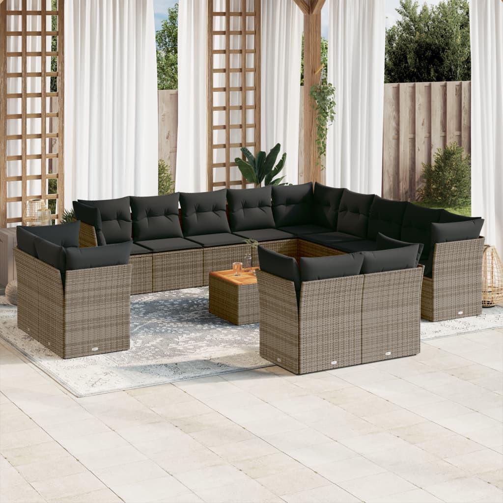 VidaXL set divano da giardino Polirattan  