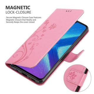 Cadorabo  Housse compatible avec Honor 8X - Coque de protection au design floral avec fermeture magnétique, fonction de support et emplacements pour cartes 