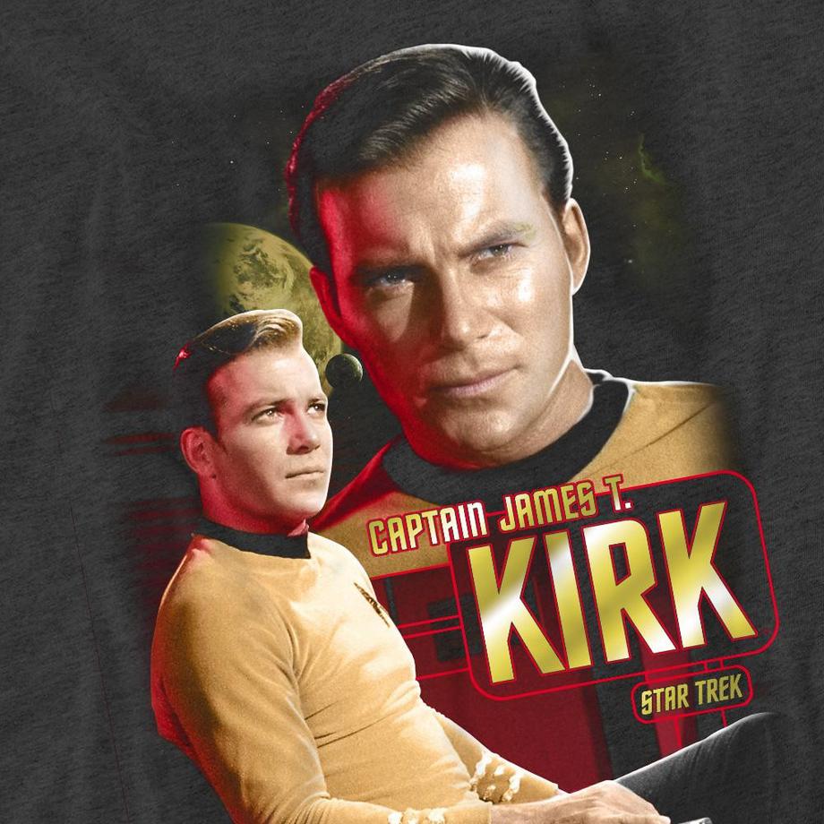 Star Trek Star Trek Captain James T. Kirk T-Shirt Stampata  