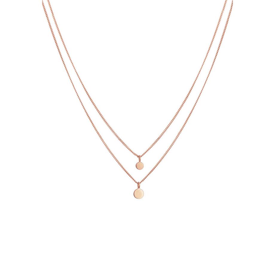 Elli  Collier Femmes Couches Plaquette Basique Avec Cristal 
