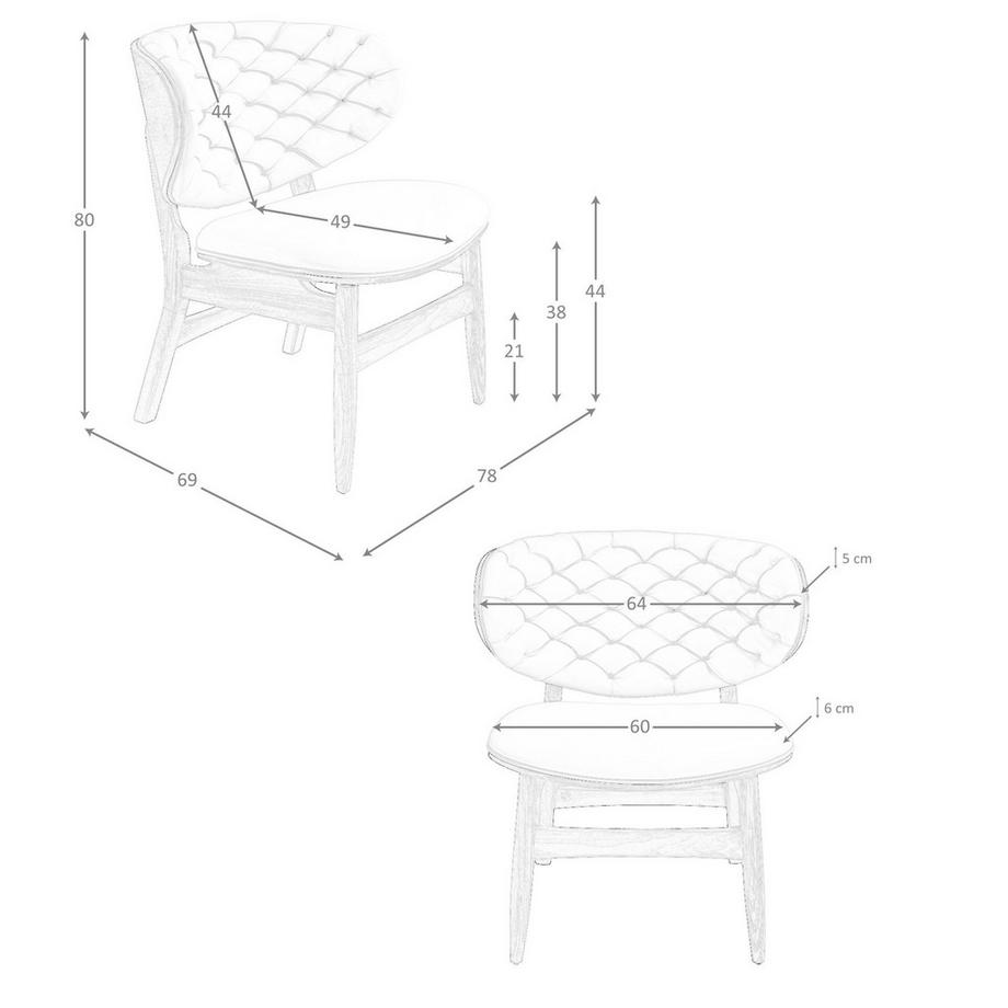 ANGEL CERDA Kunstledersessel in Sand und Nussbaum  