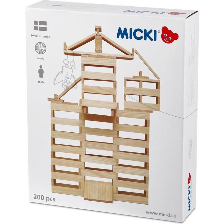 MICKI  Bauplättchen 200 Stk. Natur 