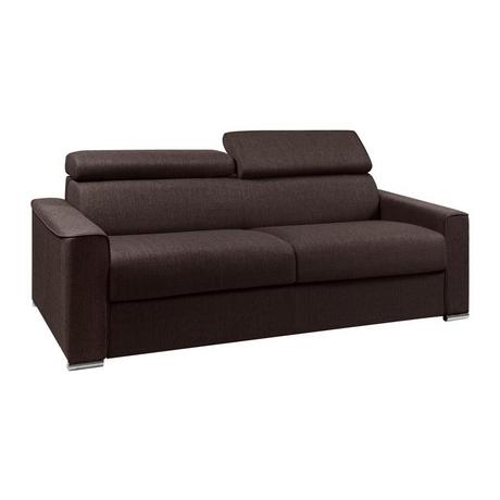 LINEA SOFA Schlafsofa 4-Sitzer - Liegefläche: 160 cm - Matratzenhöhe: 22 cm mit Memory Schaum - Stoff - Braun - VIZIR  