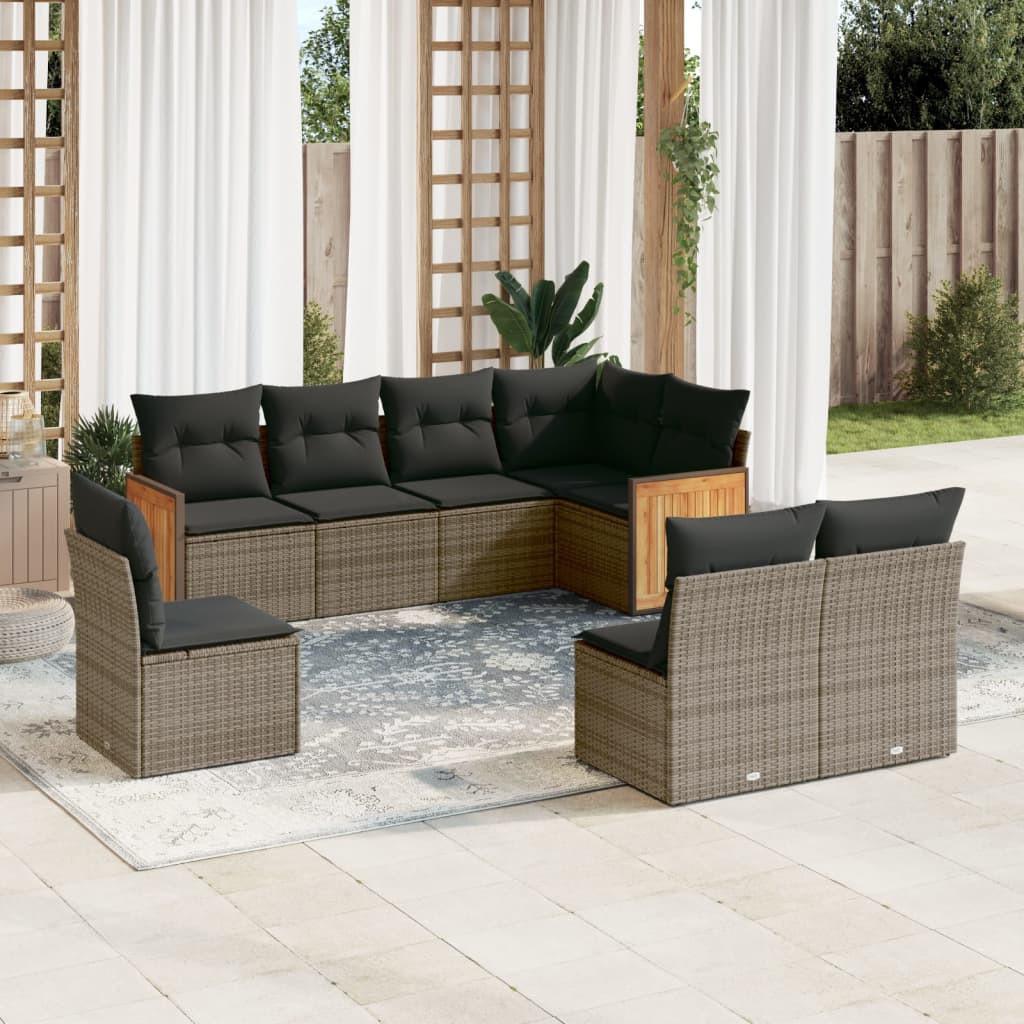 VidaXL set divano da giardino Polirattan  