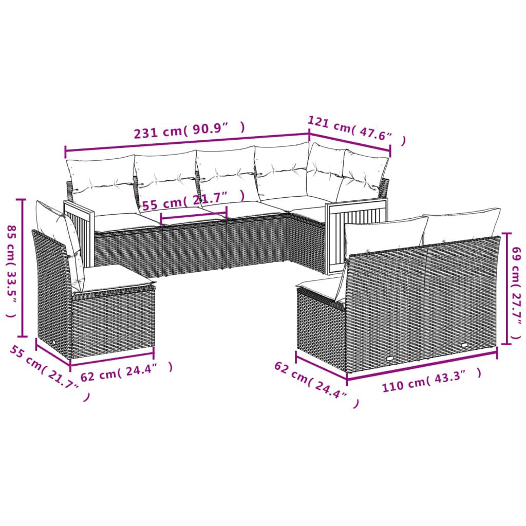 VidaXL Garten sofagarnitur poly-rattan  