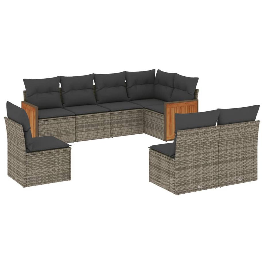 set divano da giardino Polirattan