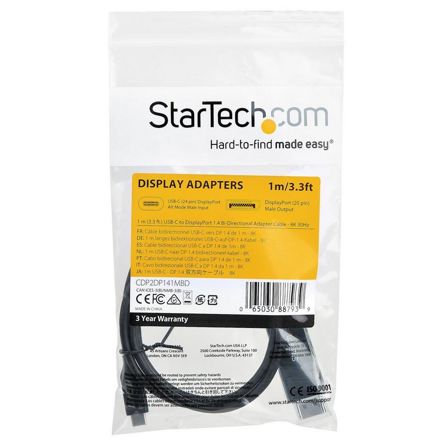 STARTECH  CDP2DP141MBD (DisplayPort, USB Typ-C, 1 m) 