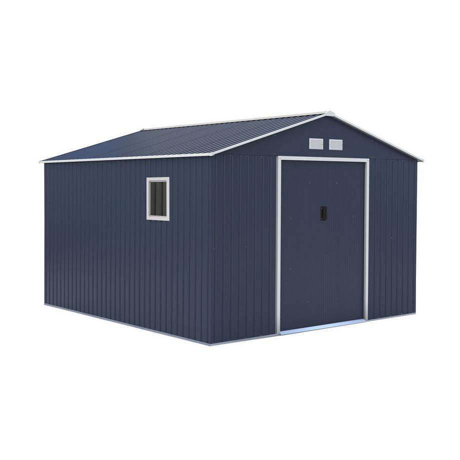 Vente-unique Gartenhaus - Stahl - 12,99m² - Grau - ARCHER  