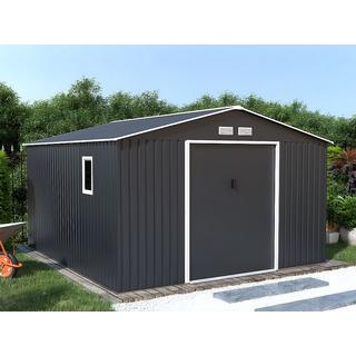 Vente-unique Abri de jardin métal en acier galvanisé gris 12,99 m² - ARCHER  