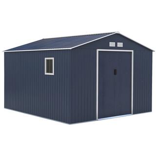 Vente-unique Abri de jardin métal en acier galvanisé gris 12,99 m² - ARCHER  