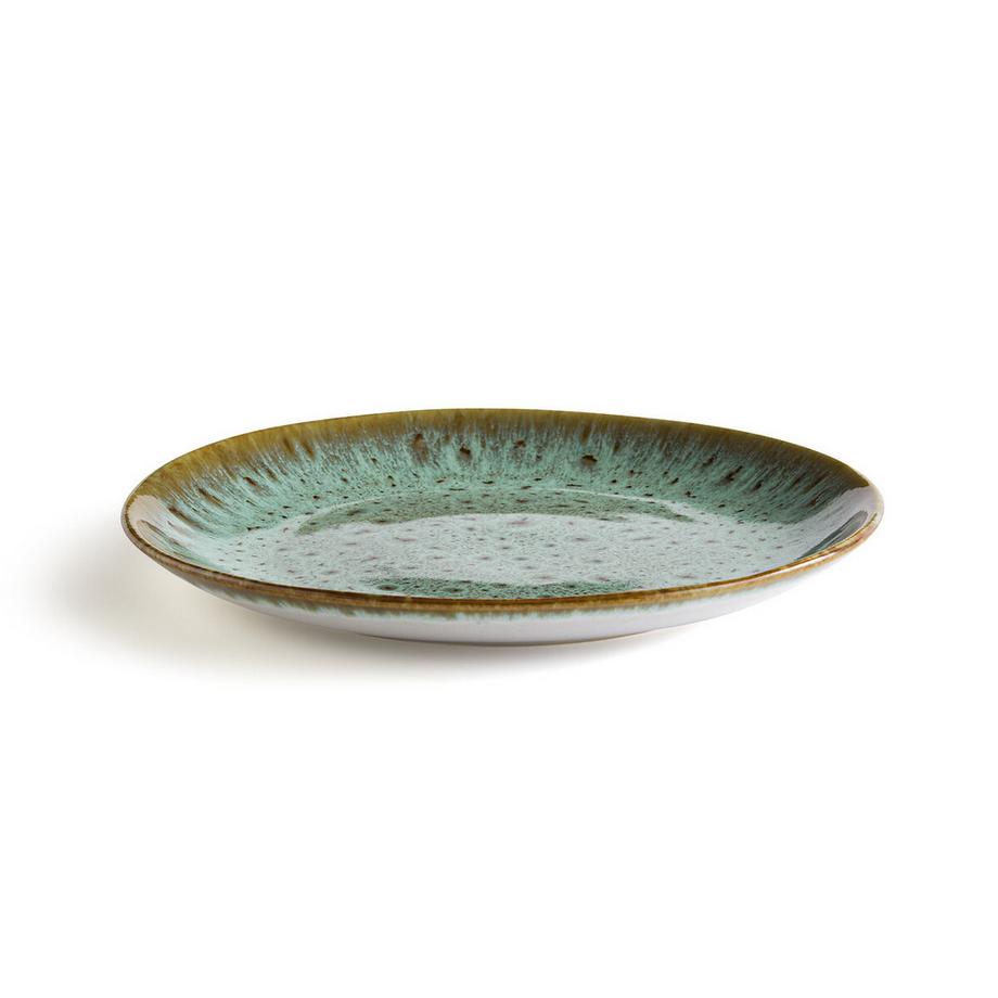 AM.PM Lot de 4 assiettes plates grès émaillé  