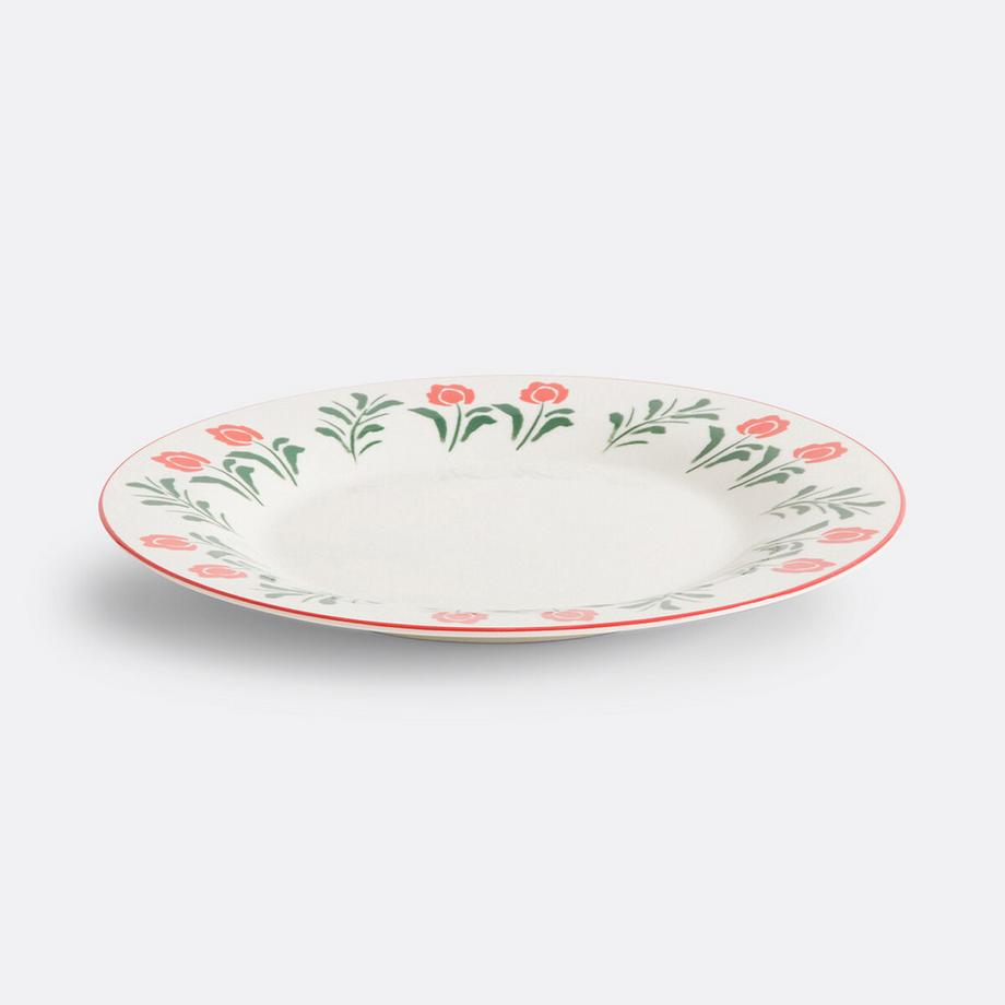La Redoute Intérieurs Lot de 4 assiettes plates en porcelaine  