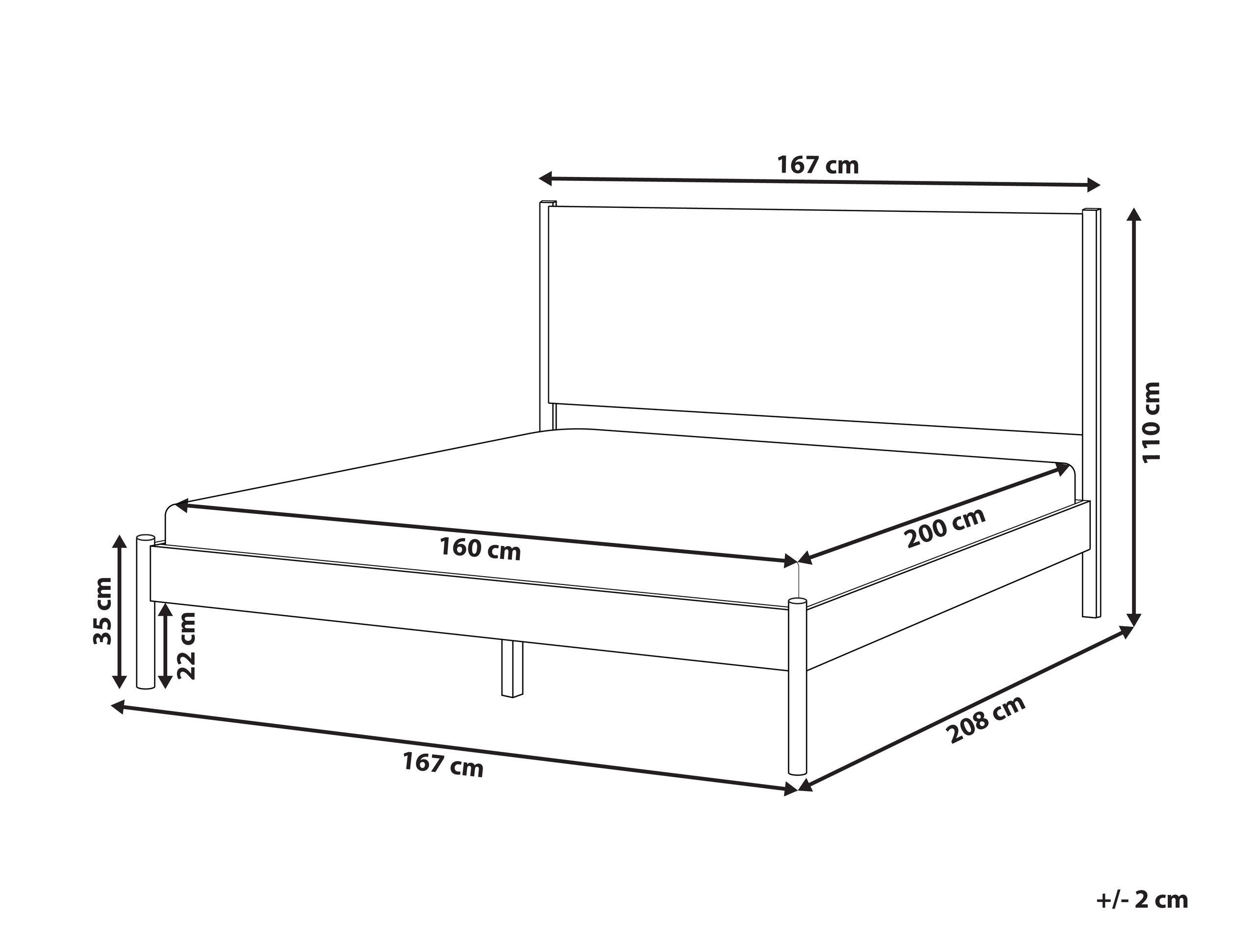 Beliani Letto en Legno di pino Minimalista BRUNEMONT  