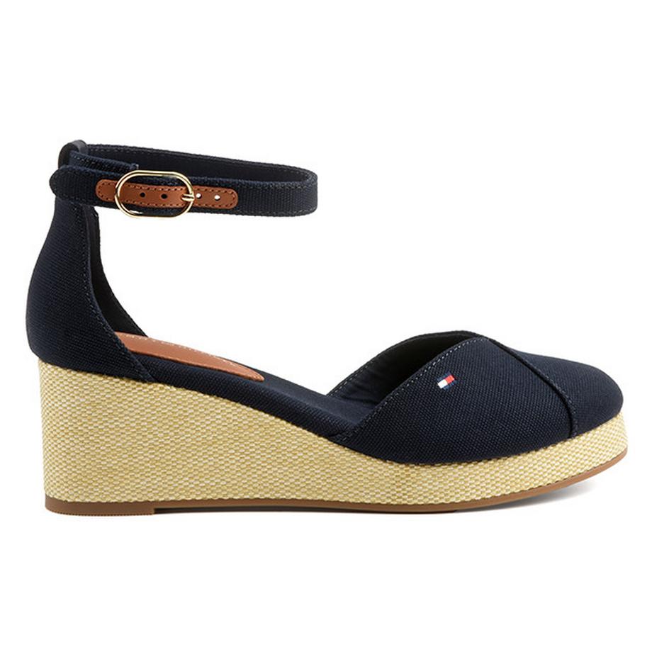 TOMMY HILFIGER Flag Closed Toe Mid Wedge Espadrilles  