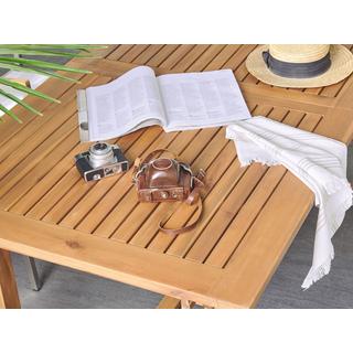 Beliani Table de salle à manger de jardin extensible en Acacia Rustique JAVA  