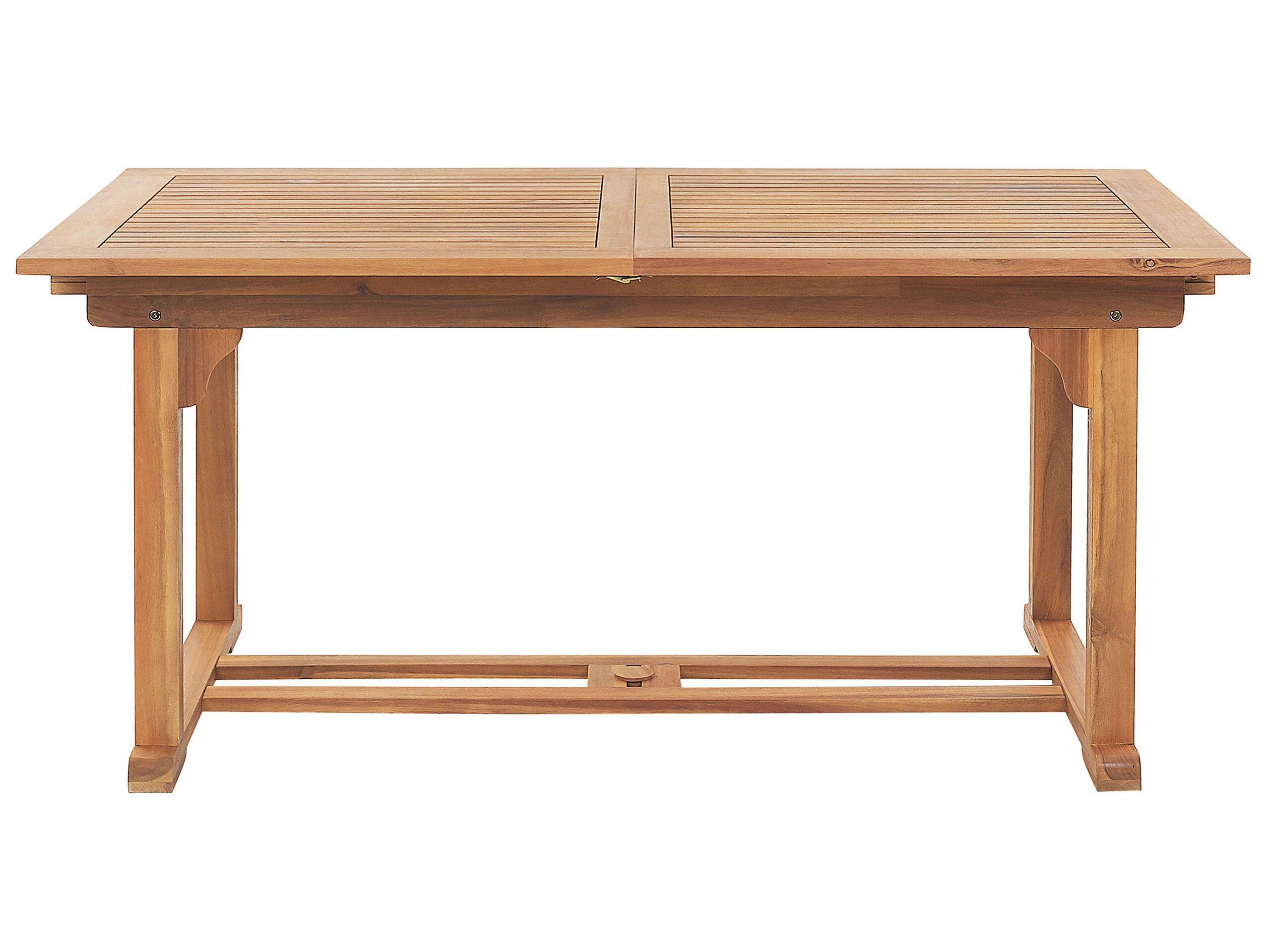 Beliani Table de salle à manger de jardin extensible en Acacia Rustique JAVA  