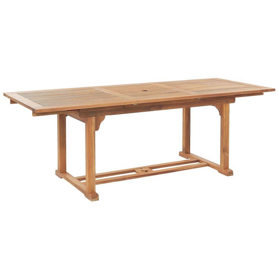Table de salle à manger de jardin extensible en Acacia Méditerranéen JAVA