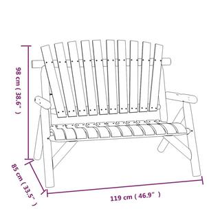 VidaXL Ensemble de salon de jardin bois  