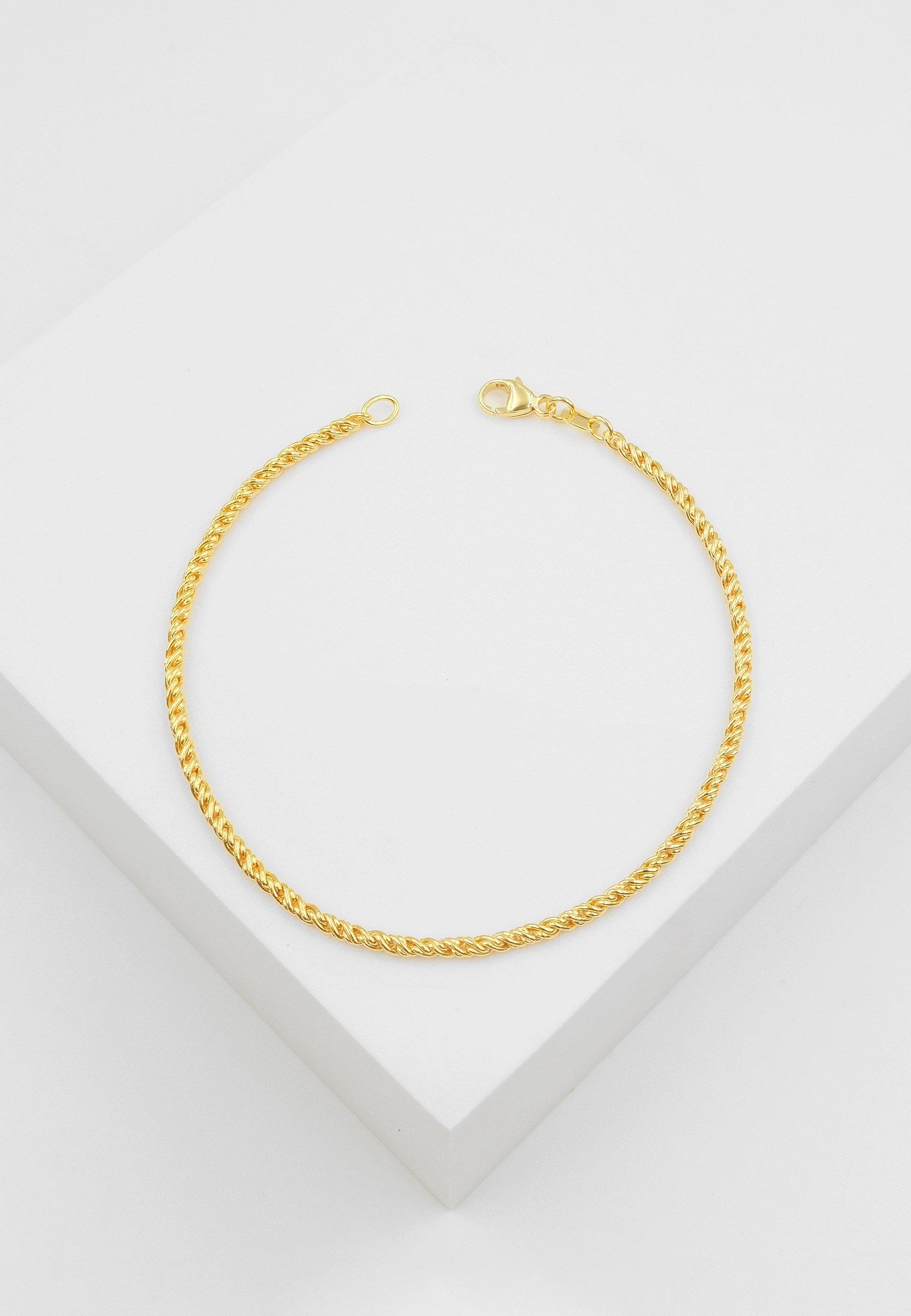 MUAU Schmuck  Bracelet Doppelanker linksgedreht Gelbgold 750, 2.3mm, 19cm 