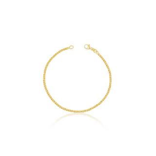 MUAU Schmuck  Bracelet Doppelanker linksgedreht Gelbgold 750, 2.3mm, 19cm 