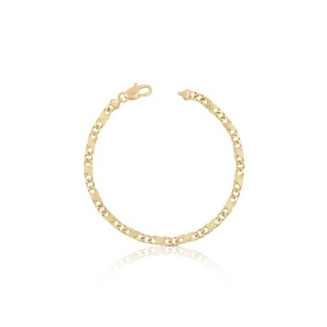 MUAU Schmuck  Armband Carrera Gelbgold 750, 22cm, 4mm 