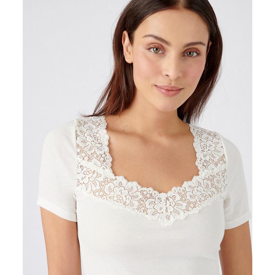 Damart Tee-shirt Manches Courtes Douceur Soyeuse Thermolactyl Chaleur Soft 2  