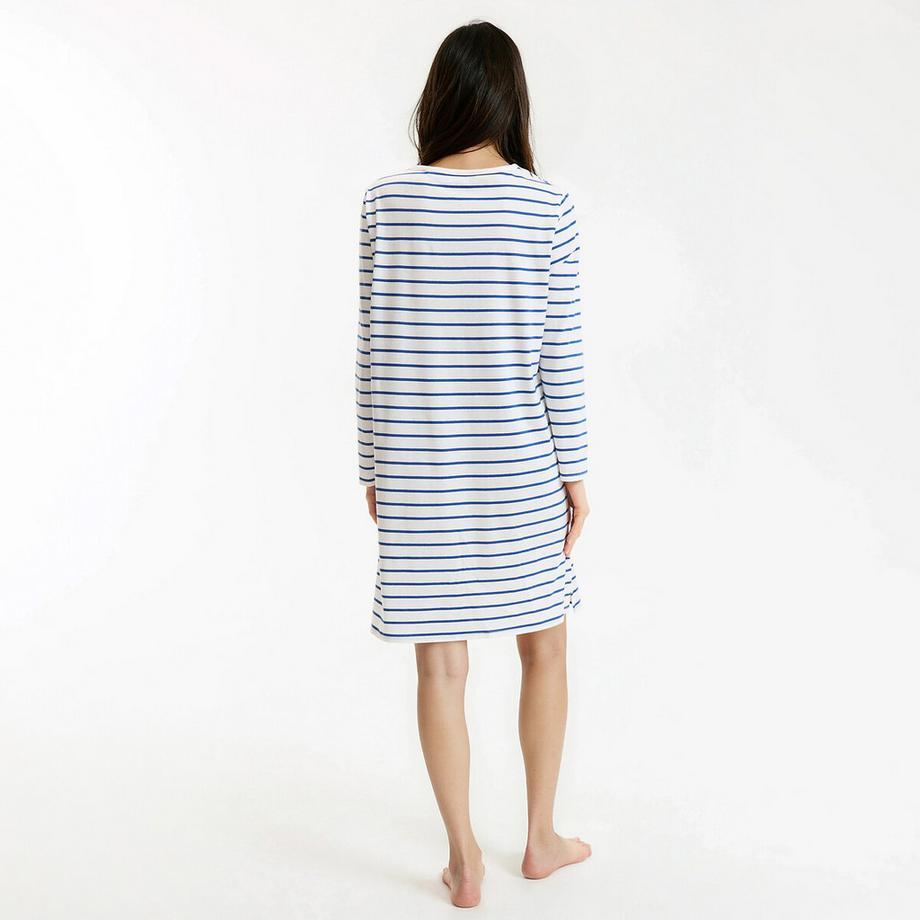 La Redoute Collections Gestreiftes Baumwolljersey Nachthemd  