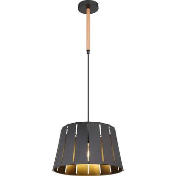 Lampe à suspension Luna métal noir mat 1xE27