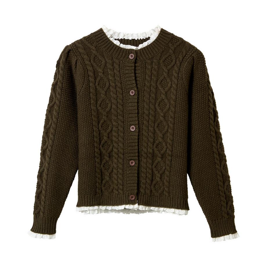 Joe Browns Cardigan en Maille Torsadée à Bordure Tissée  