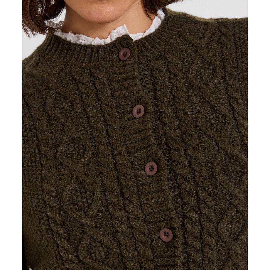 Joe Browns Cardigan en Maille Torsadée à Bordure Tissée  