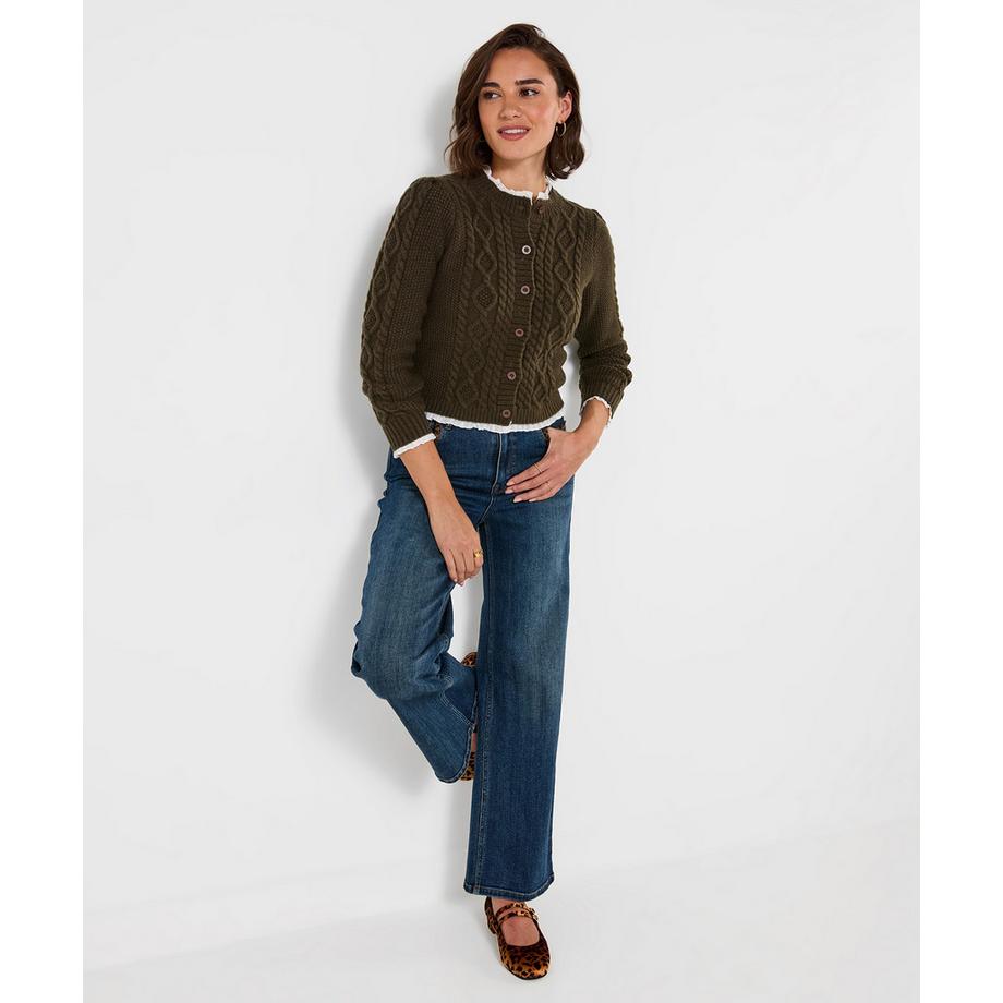 Joe Browns Cardigan en Maille Torsadée à Bordure Tissée  