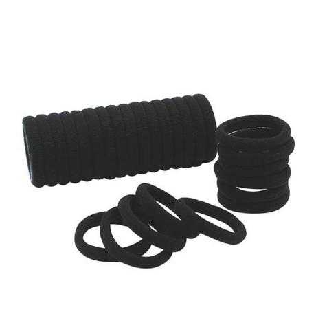 B2X  100x Kleine weiche Haargummis - Schwarz 