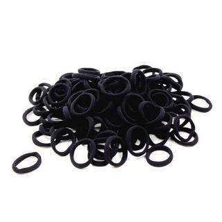 B2X  100x Kleine weiche Haargummis - Schwarz 