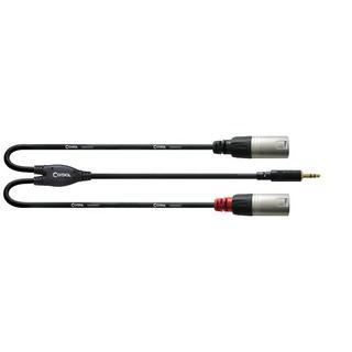 Cordial  Cordial CFY 3 WMM-LONG Audio-Kabel 3 m 3.5mm 2 x XLR (3-pin) Schwarz, Silber 